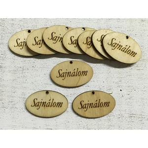 Fa felirat tábla Sajnálom 4cmx2, 5cmx3mm 10db/cs