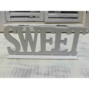 Fa felirat tábla SWEET felirat talppal 25cmx10cmx3mm