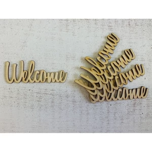 Fa felirat Welcome 9, 5cmx3mm 5db/cs