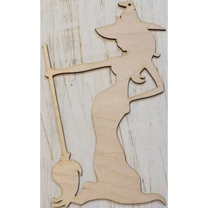 Fa figura boszorkány dögös 14x24cm Halloween