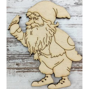 Fa figura erdei törpe 10x8cm