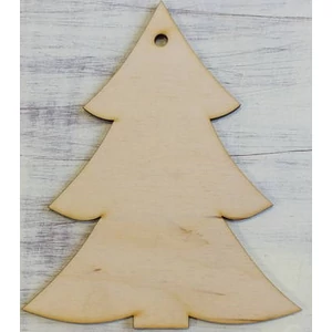 Fa figura fenyő natúr 15cm