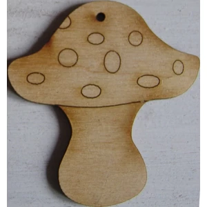 Fa figura festhető pöttyös Fa gomba 5, 7x6cm 10db/cs