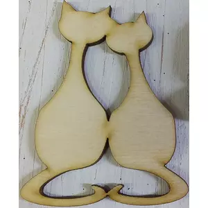 Fa figura festhető szerelmes macskák 5db/cs