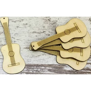 Fa figura gitár húros dobgitár 10cmx3.8cmx3mm 5db/cs