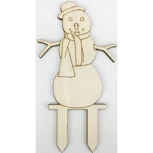 Fa figura Hóember beszúrós 14x7cm