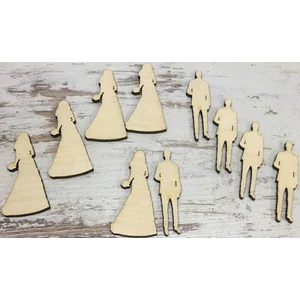 Fa figura ifjú pár szett esküvői 5cmx3mm 5-5db/cs