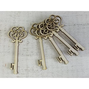 Fa figura kincses kulcs 10cmx4cmx3mm 5db/cs