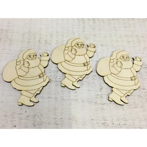 Fa figura Mikulás natúr 10cmx7.5cmx3mm 3db/cs
