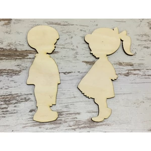 Fa figura pár kislány-kisfiú pár 15cmx3mm