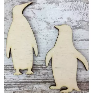 Fa figura pingvin pár natúr 8cm 2db/cs