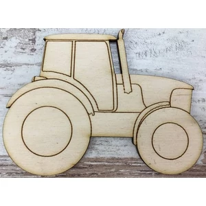 Fa figura traktor natúr 9, 3cm