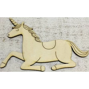 Fa figura unikornis 8x12cm