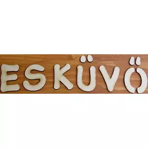 Fatábla felirat, Fa figura ESKÜVŐ - Fa betűk 4cm