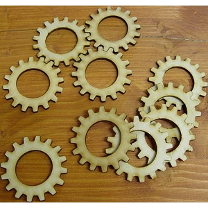 Fatábla felirat, Fa figura fogaskerék 5cm 10db/cs