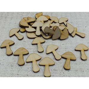 Fatábla felirat, Fa figura Fa gomba 2, 5x3cm 30db/cs