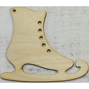 Fatábla felirat, Fa figura korcsolya 10x11cm 5db/cs