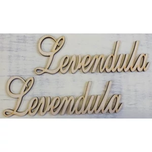 Fatábla felirat, Fa figura Levendula 15cm 2db/cs