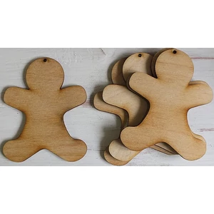 Fatábla felirat, Fa figura mézeskalács Mézi 10cm 5db/cs