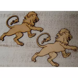 Fatábla felirat, Fa figura oroszlán gravírozott 6x10cm 2db/cs