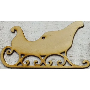 Fatábla felirat, Fa figura szánkó 10x5, 5cm 5db/cs