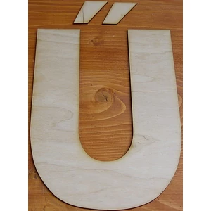 Fatábla felirat, Fa figura Ű Fa betű 24cm