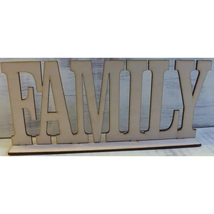 Fatábla felirat FAMILY talppal 25x10cm