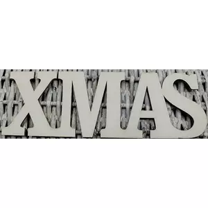 Fatábla felirat fehér XMAS 9, 5x30cm
