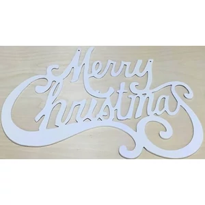 Fatábla felirat Merry Christmas fehér 36x48cm