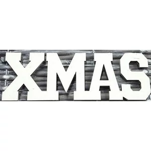 Fatábla felirat Xmas felirat fehér 15cmx5cm