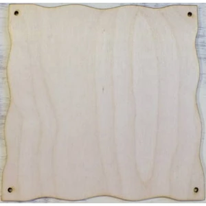 Fatábla lap natúr 16x16cm hullámos szélű