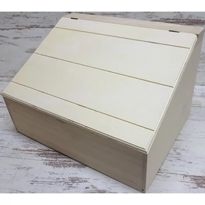 Fa tároló csapott fedéllel 40x30x13/25cm