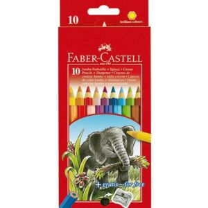 Faber-Castell színes ceruza 10db Jumbo hegyezővel vastag 111210 névreszóló ceruza 111210