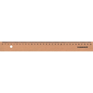 Faber-Castell vonalzó 30cm-es műszaki fa natúr felületű 1oldalas mérce ruler S9063