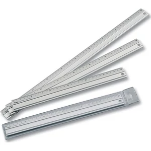 Faber-Castell vonalzó 40cm-es aluminiu ezüst színű, 1oldalas mérce fém fémvonalzó F23040