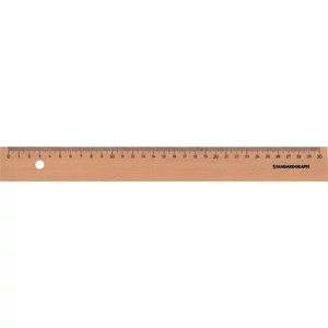 Faber-Castell vonalzó 40cm-es műszaki fa natúrfelületű, 1oldalas mérce prémium minőségű termék S9064