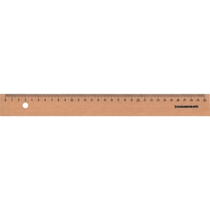 Faber-Castell vonalzó 40cm-es műszaki fa natúrfelületű, 1oldalas mérce prémium minőségű termék S9064