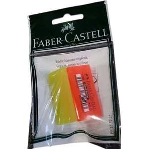 Faber-Castell ceruzafogó radír Grip ceruzafogó háromszög neon színes prémium minőségű termék 185213