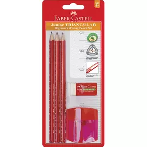 Faber-Castell grafitceruza HB FC-grafitceruza szett 3db háromszögű von alzós + dupla hegyező + radír BL 116535