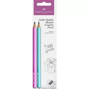 Faber-Castell grafitceruza HB Sparkle Jumbo gyöngyházfény pink türkiz 111678