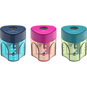 Faber-Castell hegyező 1lyukú Grip mini tartályos trendi színek prémium minőségű termék 183405