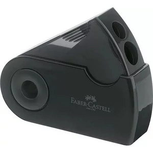 Faber-Castell hegyező Műanyag dupla tartályos védővel fekete prémium minőségű termék 182700