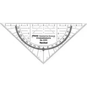 Faber-Castell mérnöki vonalzó háromszögű flexibilis 16 cm geometriai r prémium minőségű termék S9191