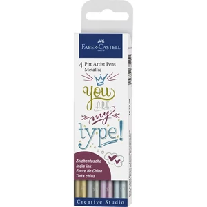 Faber-Castell művész filc 4-es PITT szett 4db 1,5mm metál színek AG-művészfilc 167304