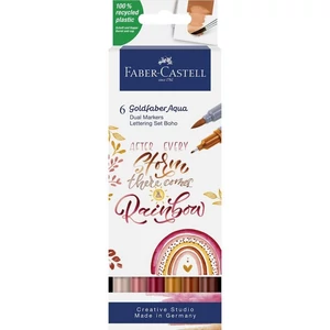 Faber-Castell művész filctoll Ag-Kétvégű Aquarell 6Db-Os GOLDFABER AQUA "BoHo