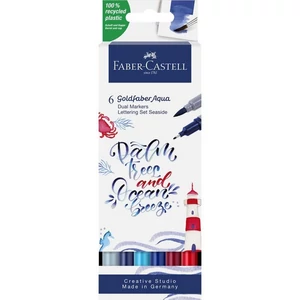 Faber-Castell művész filctoll Ag-Kétvégű Aquarell 6Db-Os GOLDFABER AQUA "TENGER