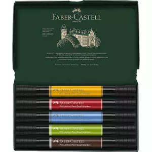 Faber-Castell művész filctoll Ag-Kétvégű Készlet   5Db-Os Pitt 