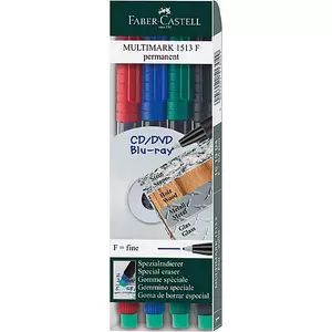 Faber-Castell alkoholos filc 1513 F fóliaíró filc, 0,6mm 4db . 151304