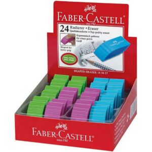 Faber-Castell radír BICOlor különleges forma színes, PVC-fre prémium minőségű termék 183057