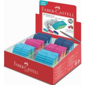 Faber-Castell radír BICOlor különleges forma színes, PVC-fre prémium minőségű termék 183049